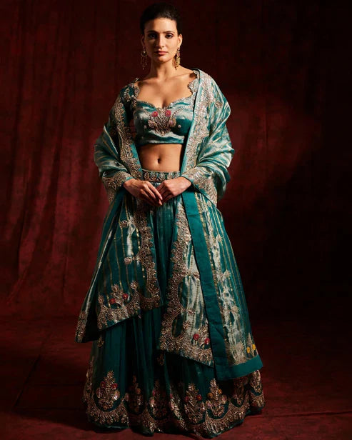 Crafting Dreams: The Essence of Handcrafted Bridal Lehengas