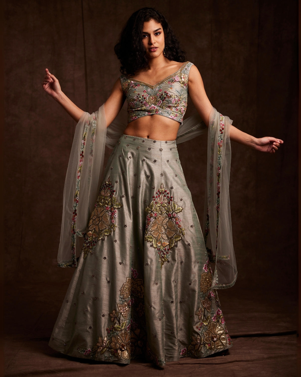 Patchwork Lehenga Set