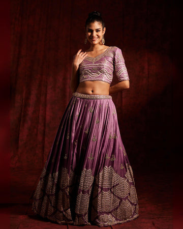 Pure Gajji Silk Bandhej Lehenga Set