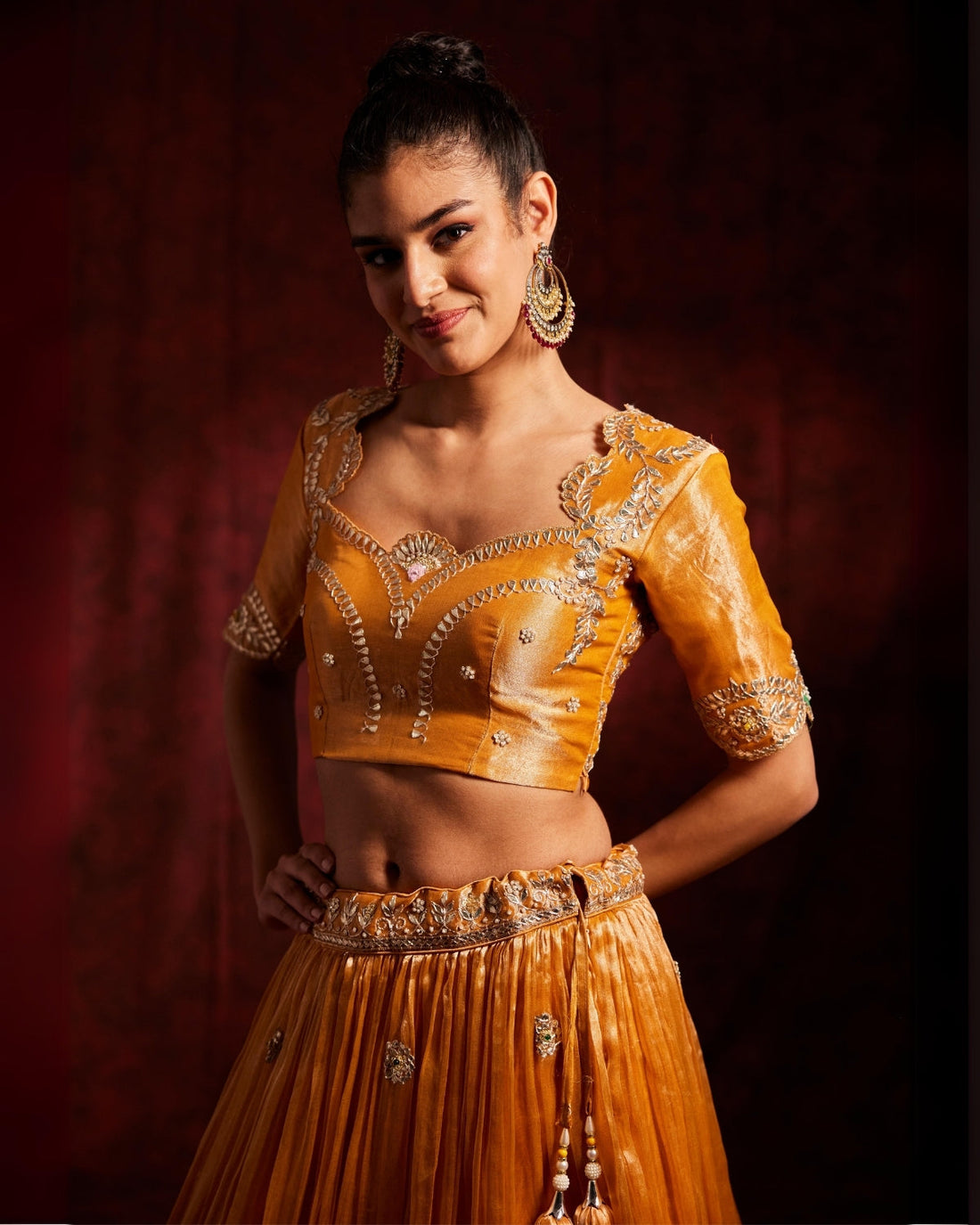 Gota Patti Lehenga in Orange