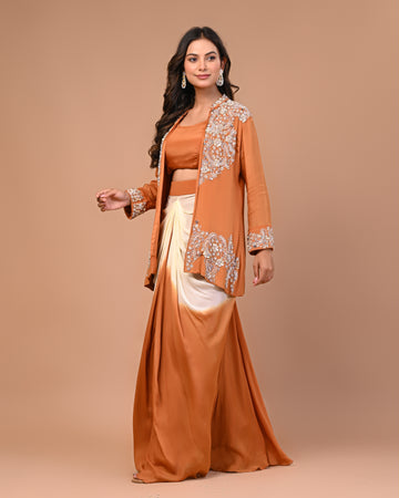 Georgette festive Embroidery Co-Ord