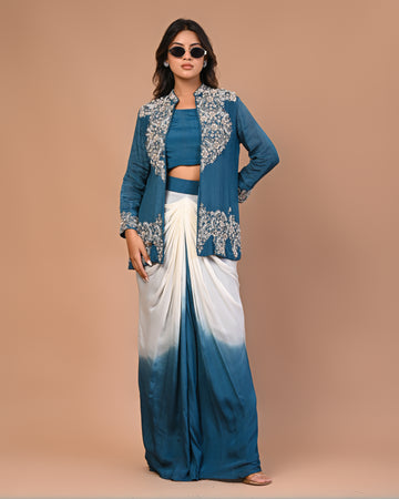 Georgette festive Embroidery Co-Ord