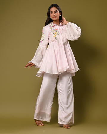 Peplum top and bottom